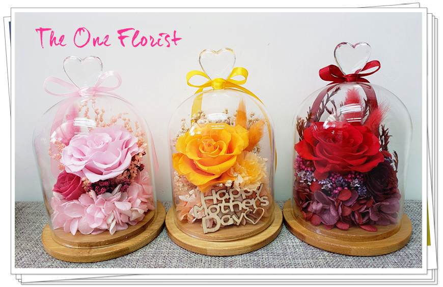 母親節保鮮花瓶 以下3種顏色 紅,粉紅,橙 $488 Size:约15*10cm (以上款式附送"Happy Mother's Day 木牌) (此産品只限門市自取,不設送貨)